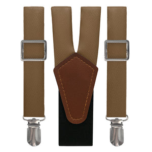 Solid KT Brown Suspenders - Main View - Knotty Tie Co.