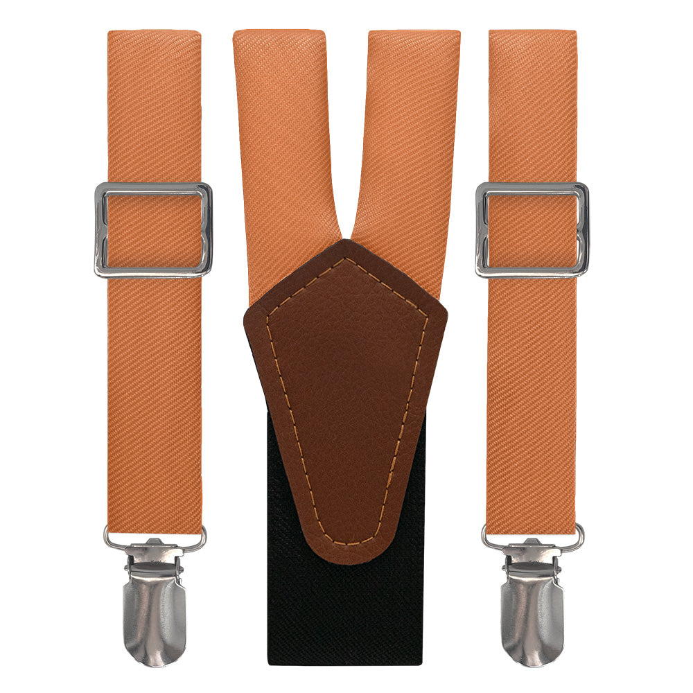 Solid KT Burnt Orange Suspenders - Main View - Knotty Tie Co.