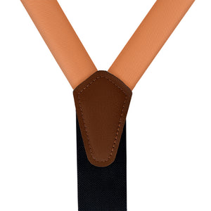 Solid KT Burnt Orange Suspenders - Vegan Leather Y-Back - Knotty Tie Co.