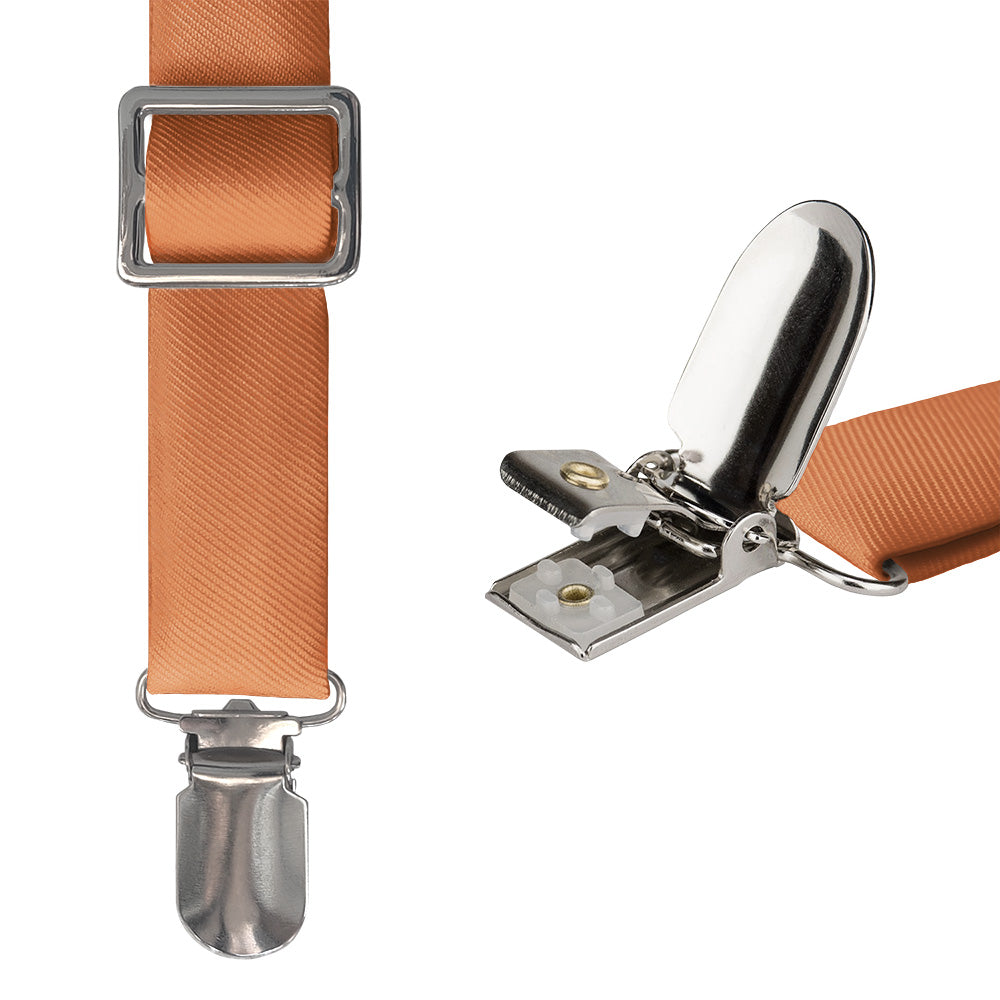 Solid KT Burnt Orange Suspenders - Hardware and Strap - Knotty Tie Co.