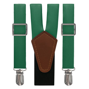 Solid KT Dark Green Suspenders - Main View - Knotty Tie Co.