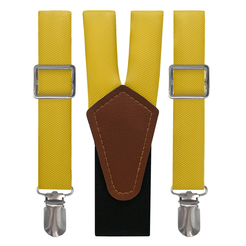 Solid KT Gold Suspenders - Main View - Knotty Tie Co.