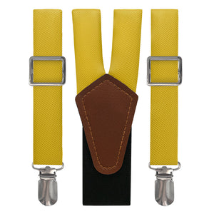 Solid KT Gold Suspenders - Main View - Knotty Tie Co.