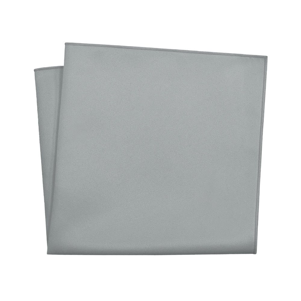 Solid KT Gray Pocket Square - 12" Square - Knotty Tie Co.