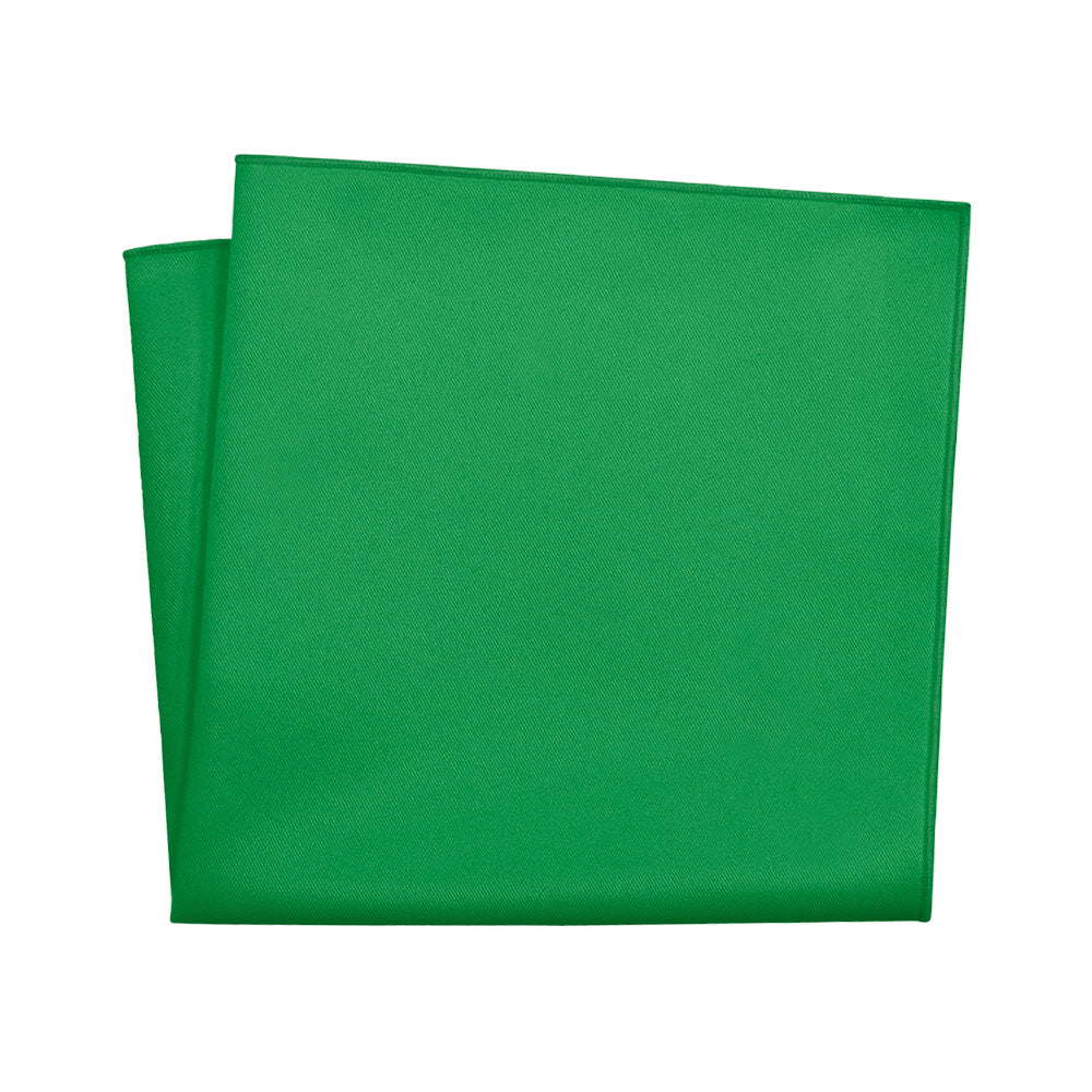 Solid KT Green Pocket Square - 12" Square - Knotty Tie Co.