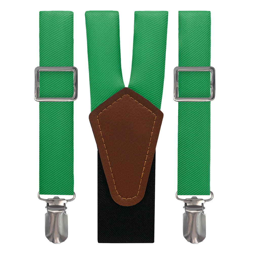 Solid KT Green Suspenders - Main View - Knotty Tie Co.