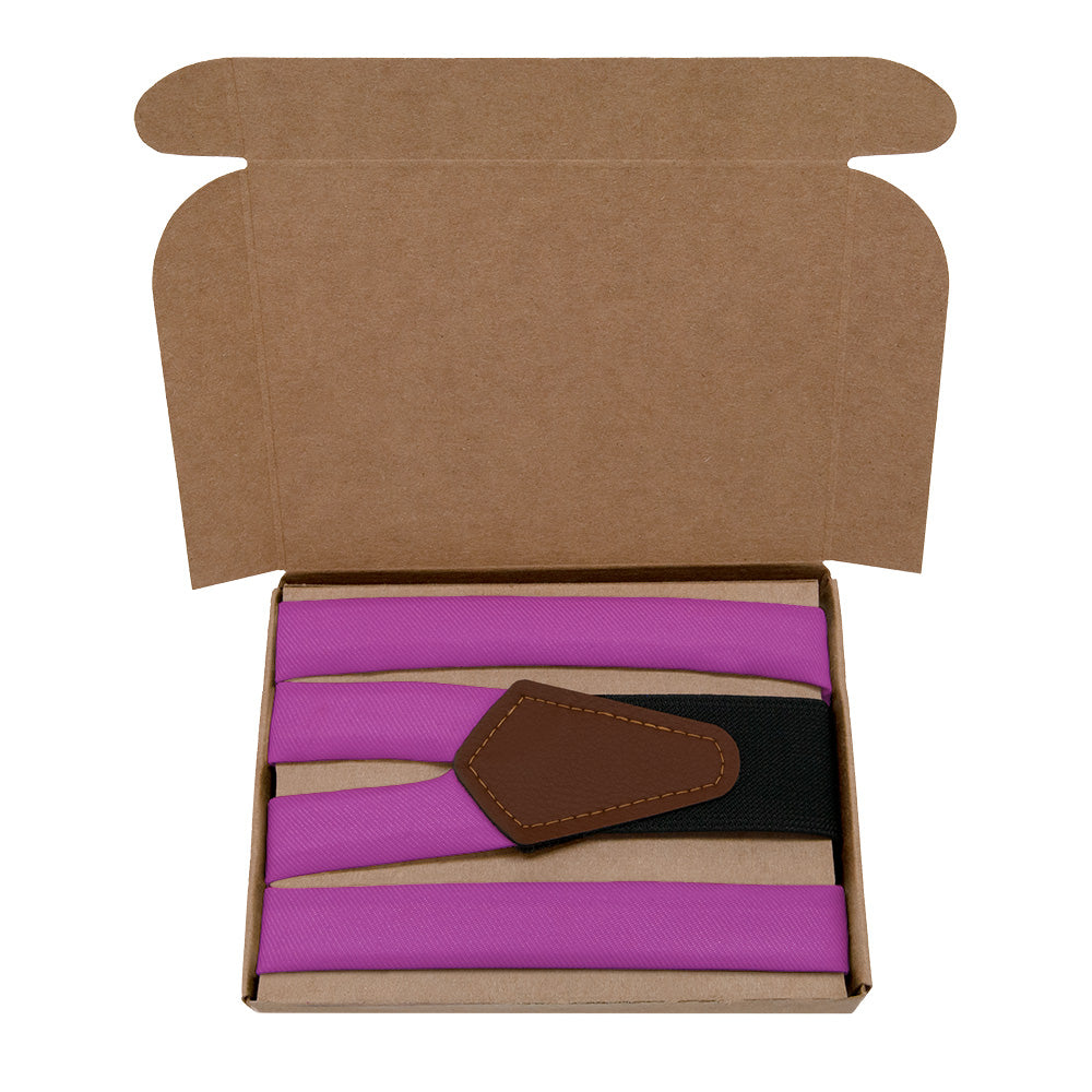 Solid KT Iris Suspenders - Kraft Gift Box Packaging - Knotty Tie Co.
