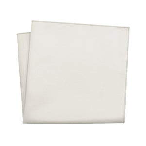 Solid KT Ivory Pocket Square - 12" Square - Knotty Tie Co.