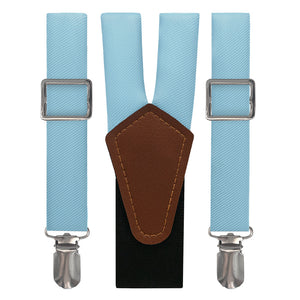 Solid KT Light Blue Suspenders - Main View - Knotty Tie Co.