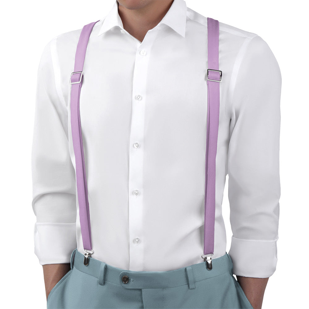 Solid KT Light Purple Suspenders - Main View - Knotty Tie Co.