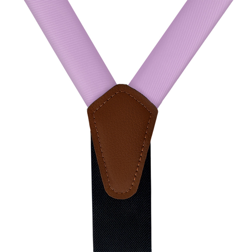 Solid KT Light Purple Suspenders - Vegan Leather Y-Back - Knotty Tie Co.