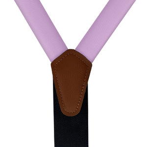 Solid KT Light Purple Suspenders - Vegan Leather Y-Back - Knotty Tie Co.