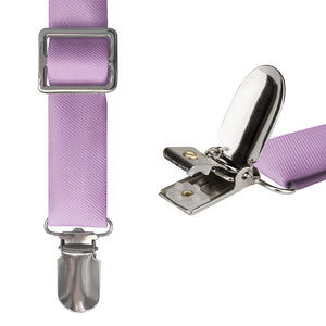 Solid KT Light Purple Suspenders - Hardware and Strap - Knotty Tie Co.