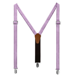 Solid KT Light Purple Suspenders - Full Front View - Knotty Tie Co.