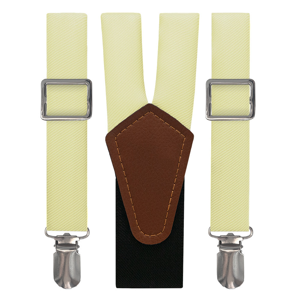 Solid KT Light Yellow Suspenders - Main View - Knotty Tie Co.