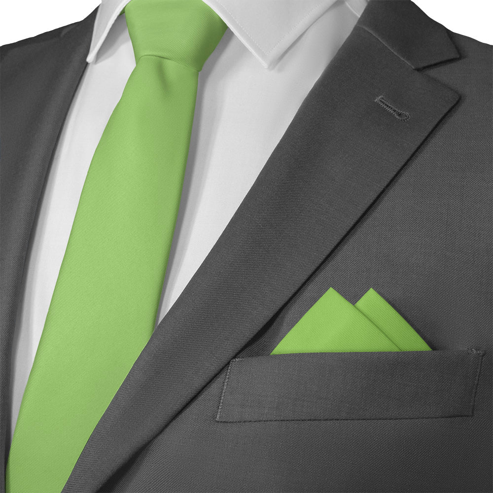 Solid KT Lime Pocket Square - 12" Square - Knotty Tie Co.