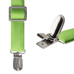 Solid KT Lime Suspenders - Hardware and Strap - Knotty Tie Co.