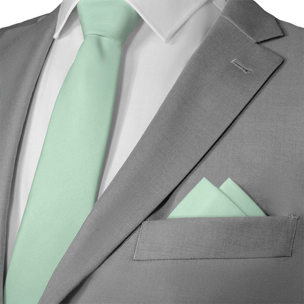 Solid KT Mint Pocket Square - 12" Square - Knotty Tie Co.