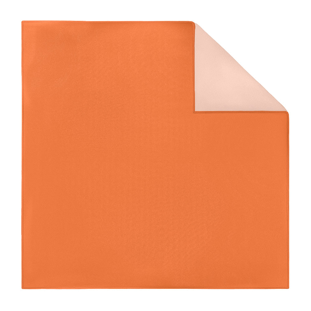 Solid KT Orange Pocket Square - Printed - Knotty Tie Co.