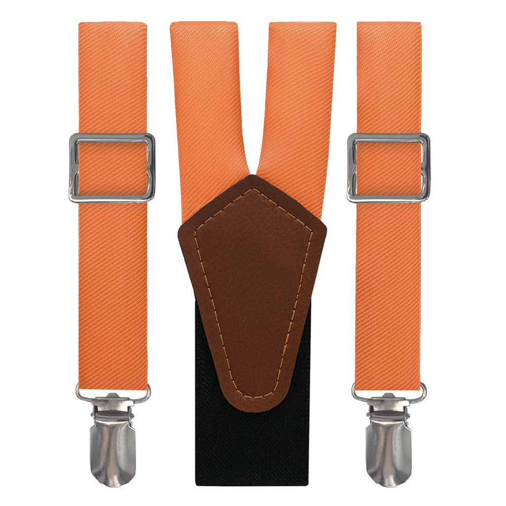 Solid KT Orange Suspenders - Main View - Knotty Tie Co.