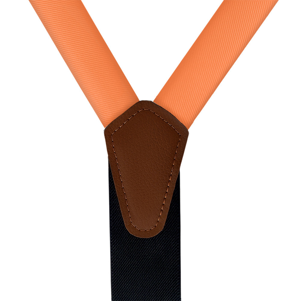 Solid KT Orange Suspenders - Vegan Leather Y-Back - Knotty Tie Co.