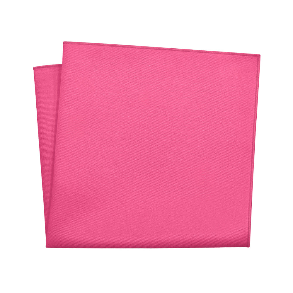 Solid KT Pink Pocket Square - 12" Square - Knotty Tie Co.