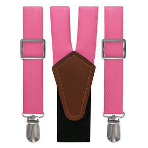 Solid KT Pink Suspenders - Main View - Knotty Tie Co.