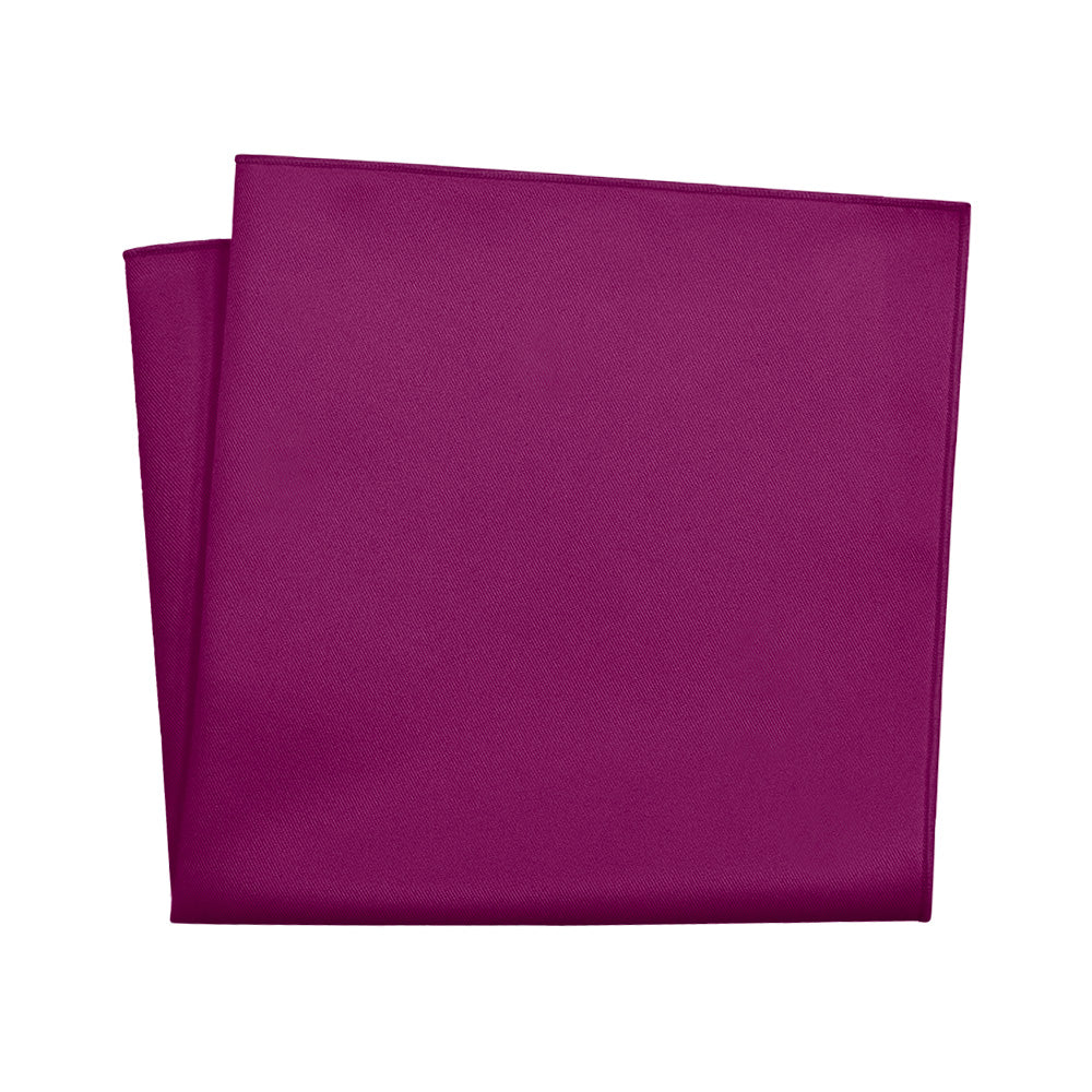 Solid KT Plum Pocket Square - 12" Square - Knotty Tie Co.