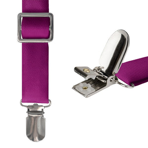 Solid KT Plum Suspenders - Hardware and Strap - Knotty Tie Co.