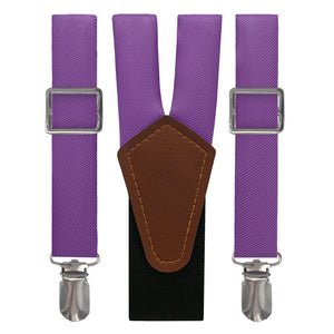 Solid KT Purple Suspenders - Main View - Knotty Tie Co.