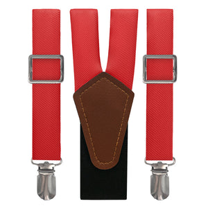 Solid KT Red Suspenders - Main View - Knotty Tie Co.