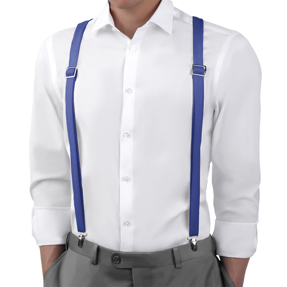 Solid KT Royal Blue Suspenders - Main View - Knotty Tie Co.