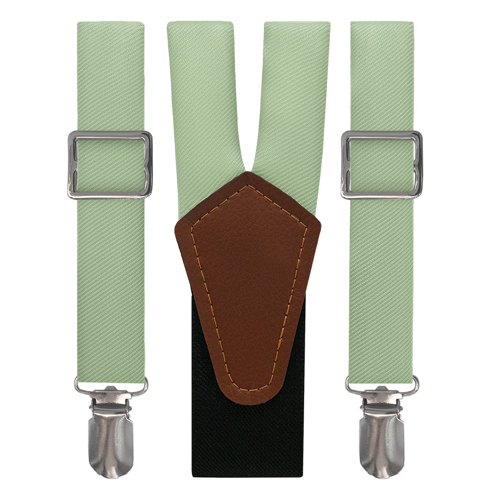 Solid KT Sage Green Suspenders - Main View - Knotty Tie Co.