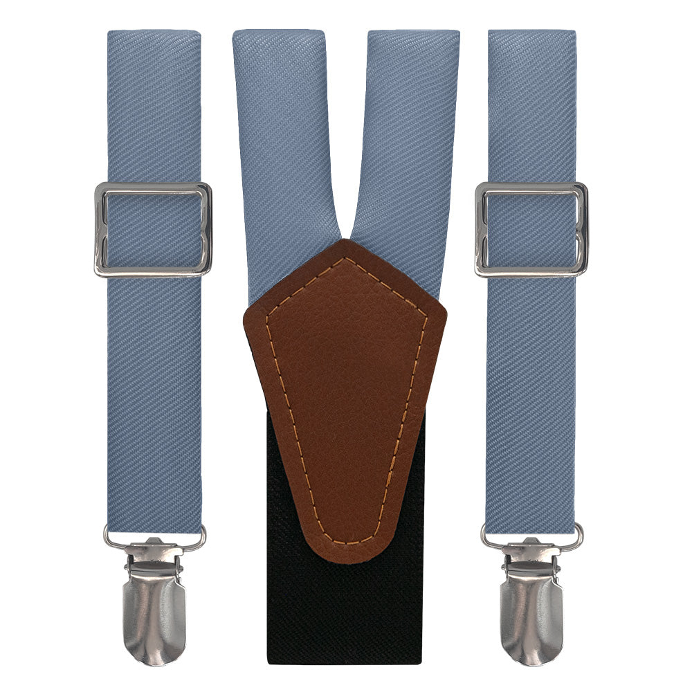 Solid KT Steel Blue Suspenders - Main View - Knotty Tie Co.