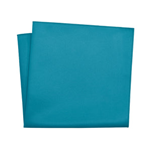 Solid KT Teal Pocket Square - 12" Square - Knotty Tie Co.