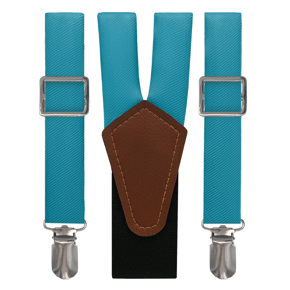 Solid KT Teal Suspenders - Main View - Knotty Tie Co.