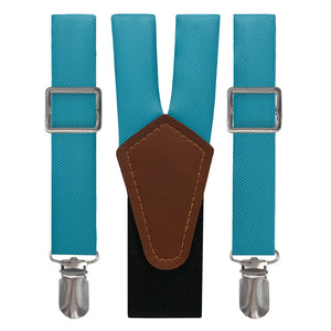 Solid KT Teal Suspenders - Main View - Knotty Tie Co.