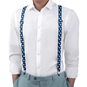 South Carolina State Outline Suspenders - On Model Back View - Knotty Tie Co.