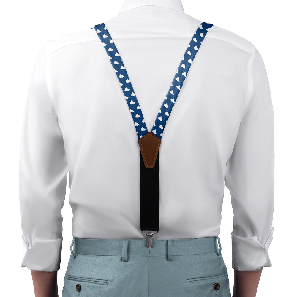 South Carolina State Outline Suspenders - On Model Front View - Knotty Tie Co.