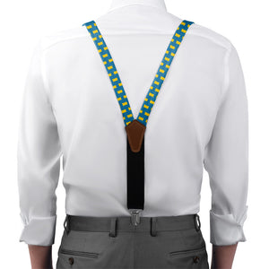 South Dakota State Outline Suspenders - On Model Front View - Knotty Tie Co.