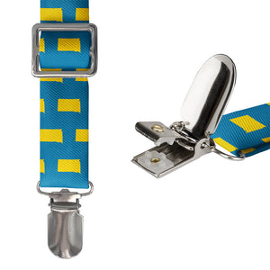 South Dakota State Outline Suspenders - Hardware and Strap - Knotty Tie Co.