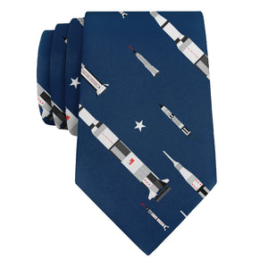 Space Race Necktie - Rolled - Knotty Tie Co.