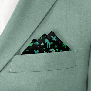 Space Junk Pocket Square - Stairs Fold - Knotty Tie Co.