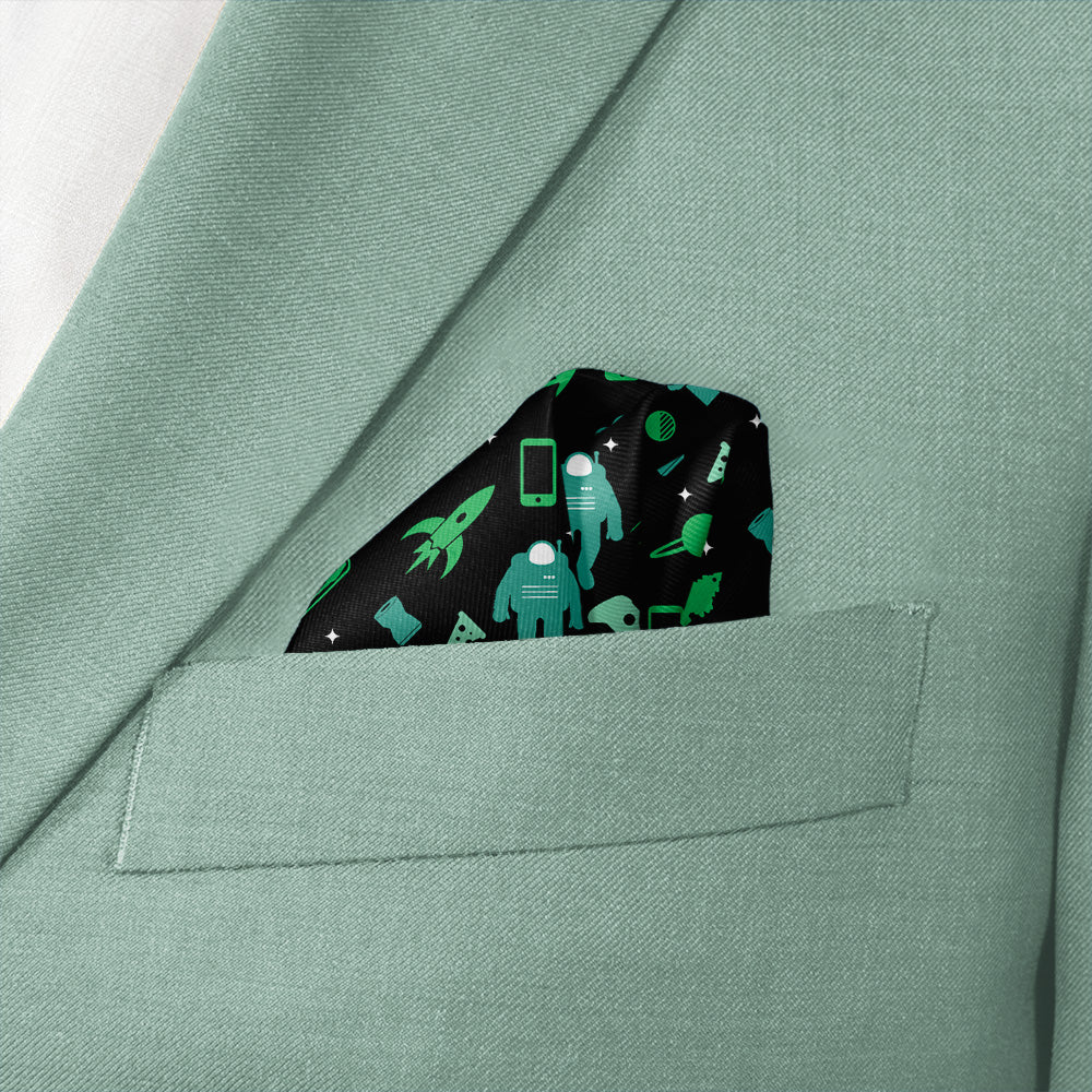 Space Junk Pocket Square - Wave Fold - Knotty Tie Co.