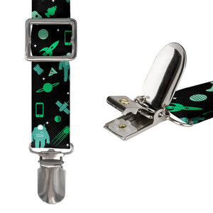 Space Junk Suspenders - Hardware and Strap - Knotty Tie Co.