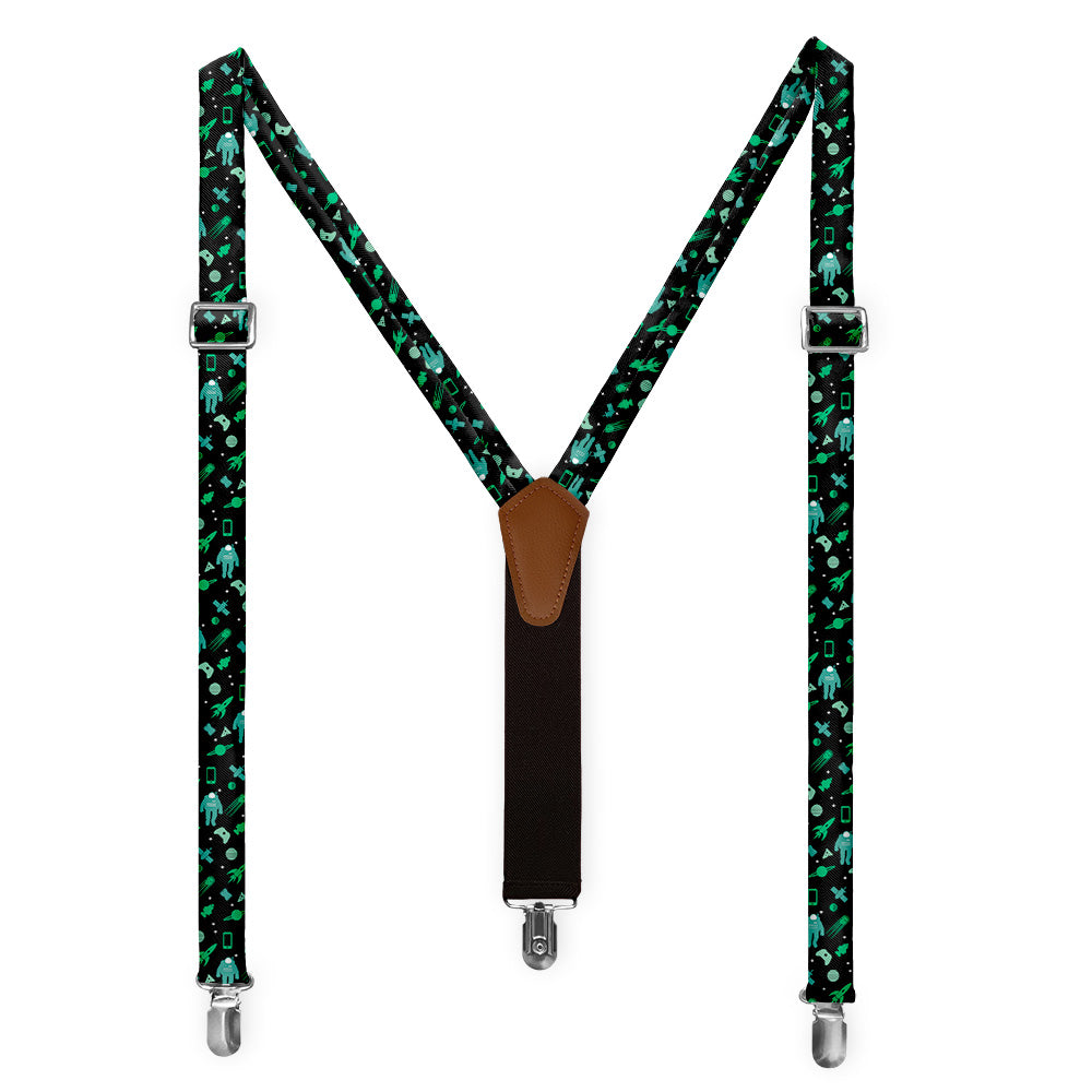 Space Junk Suspenders - Full Front View - Knotty Tie Co.