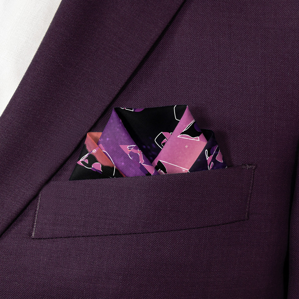 Space Mountain Pocket Square - Scalloped Fold - Knotty Tie Co.