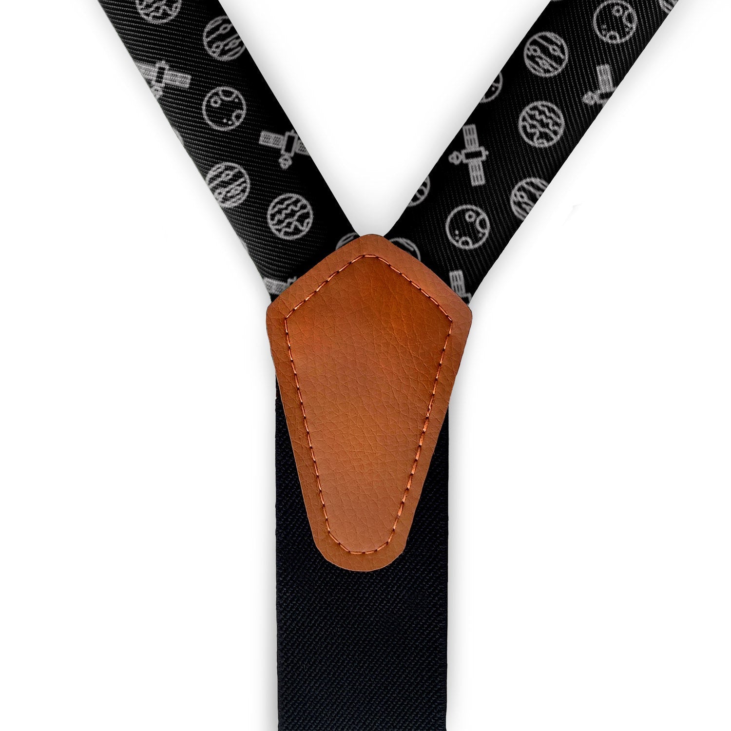 Space Orbit Suspenders - Vegan Leather Y-Back - Knotty Tie Co.