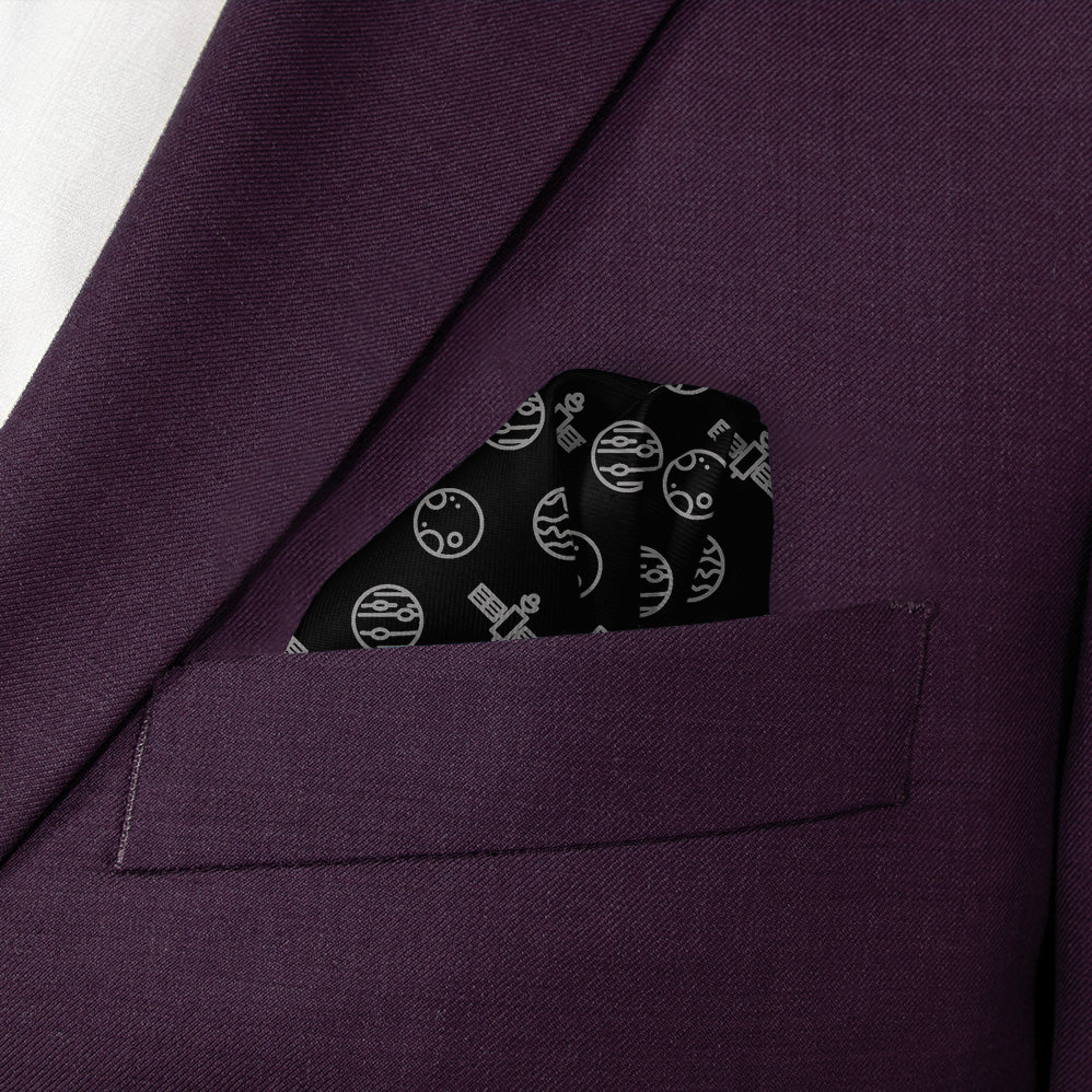 Space Orbit Pocket Square - Wave Fold - Knotty Tie Co.