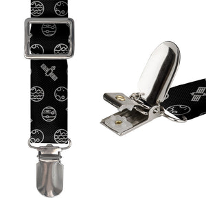 Space Orbit Suspenders - Hardware and Strap - Knotty Tie Co.